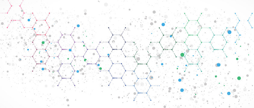 Abstract DNA technology. Science medical concept. Futuristic background