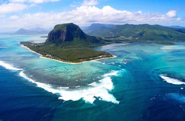 Printed kitchen splashbacks Le Morne, Mauritius Unterwasserwasserfall