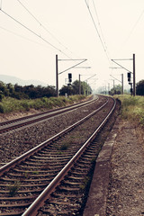 Fototapeta na wymiar Bahnstrecke