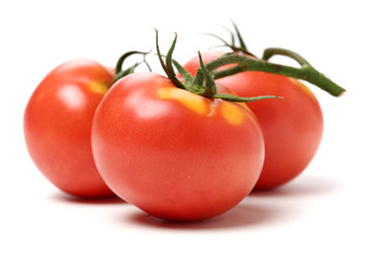 fresh tomato isolated on white background