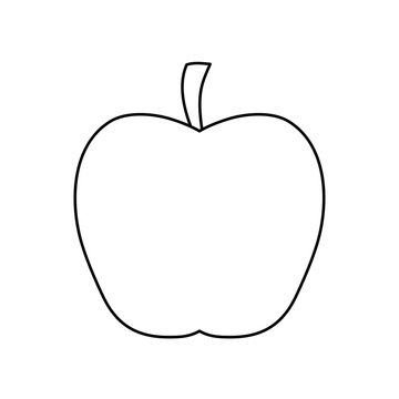 fresh apple fruit isolated icon