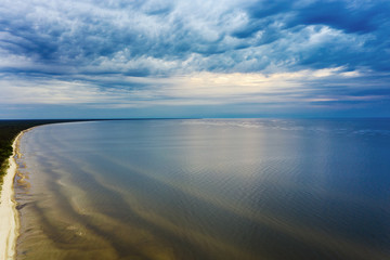 Obraz premium Morning light on gulf of Riga, Baltic sea.