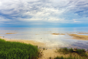 Morning light on gulf of Riga, Baltic sea.