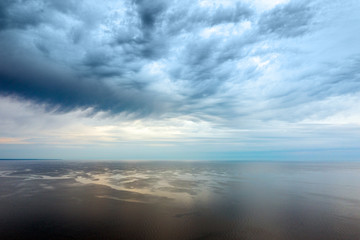 Fototapeta premium Morning light on gulf of Riga, Baltic sea.