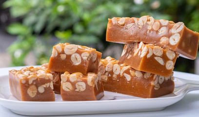 Close up Homemade   Hazelnut Slices. (selective Focus)