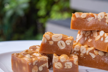 Close up Homemade   Hazelnut Slices. (selective Focus)