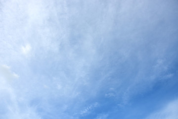Blue sky white cloud white background. Beautiful sky and clouds in the afternoon.