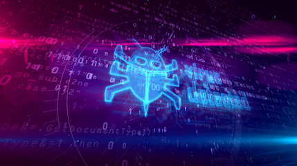 Virus detected hologram concept