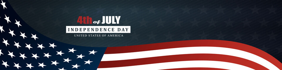 Fourth of July. 4th of July independence day USA, posters, modern design vector illustration	