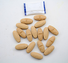 Food supplement tablets Healthy eating pills