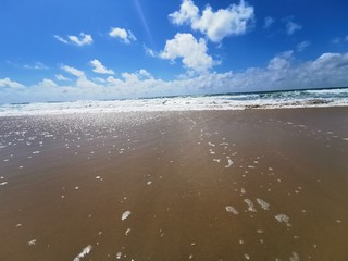 sun beach france surfer wind sand