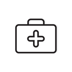 first aid kit case icon- vector illustration