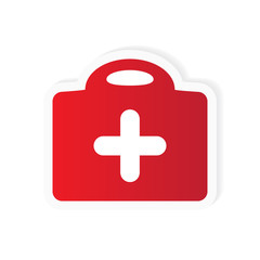 Obraz premium first aid kit case icon- vector illustration