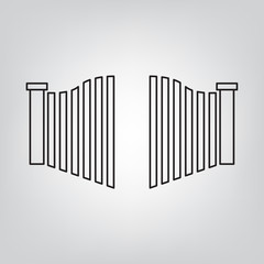 modern gate icon- vector illustration