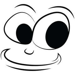 Cartoon faces expressions vector set