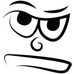 Cartoon faces expressions vector set