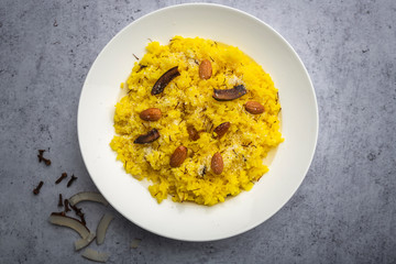 Zarda Rice or Meethe Chawal - an indian cuisine
