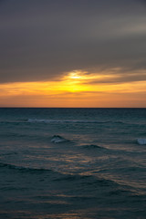 Obraz premium Beautiful dramatic sunset over the Caribbean Sea. Taken in Varadero, Cuba.