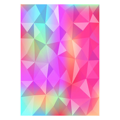 Abstract background. Pink, purple, cyan gradient colors. Seamless pattern, 3d effect. Vector template for banners, poster, brochures, flyers