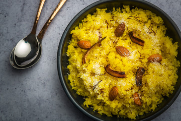 Zarda Rice or Meethe Chawal - an indian cuisine