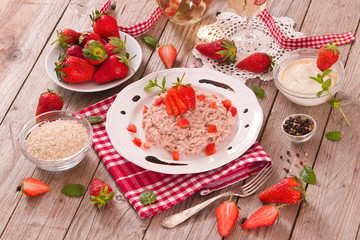 Strawberry risotto.