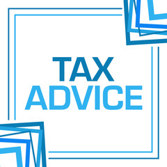 Tax Advice Blue Random Borders Square 