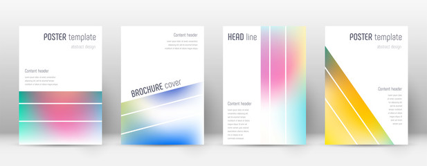 Flyer layout. Geometric fetching template for Broc