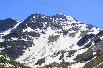 mountain with glacier in Italy