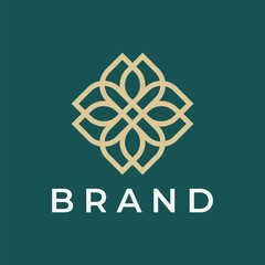 Flower logo design concept. Universal flower logo.