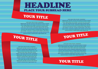 Fototapeta premium Colorful Paper folding Vector Layout