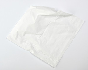 white paper napkin for face and body
