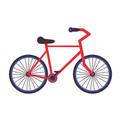 Fototapeta premium red bicycle on white background