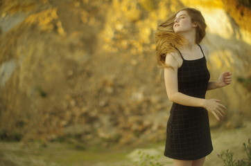 young woman in the park