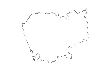 political map of cambodia in asia