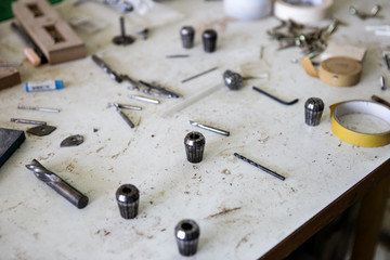 Instruments on a table