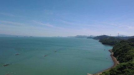 Emerald green beautiful sea and beach