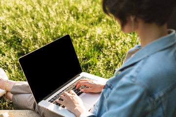 Attractive young girl wearing casual outfit