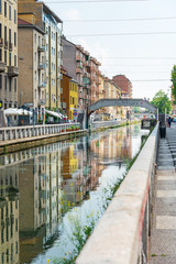 MILAN, ITALY - May 29, 2018: street view of downtown milan, capital of the Lombardy region, ranking 4th in the European Union