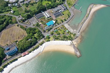 Emerald green beautiful sea and beach