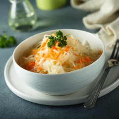 Sauerkraut with carrot and parsley