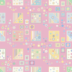 Seamless vector pattern. geometrical background with hand drawn decorative tribal elements. Print with ethnic, folk, traditional motifs. Graphic geometric illustration for wrapping, wallpaper, fabric