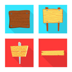 Isolated object of raw and wooden symbol. Collection of raw and forest vector icon for stock.