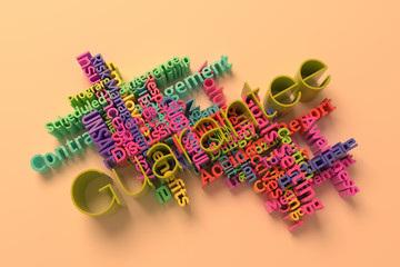 Guarantee, business keyword and words cloud. For web page, graphic design, texture or background....