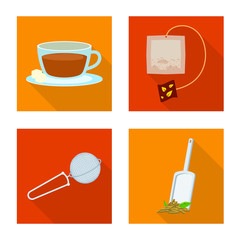 Isolated object of product and organic sign. Set of product and floral stock vector illustration.