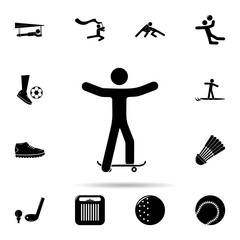 man on skateboard icon. Universal set of Sport for website design and development, app development