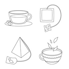 Vector design of food and natural icon. Set of food and black stock vector illustration.