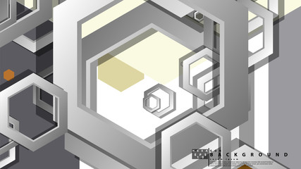 Abstract geometric background with hexagon, middle ages color composition. Vector illustration