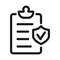 clipboard - minimal line web icon. simple vector illustration. concept for infographic, website or app.