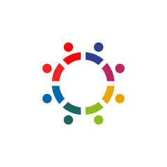 Community and adoption care logo design vector template