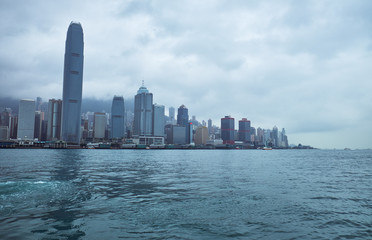 Naklejka premium Hong Kong skyline